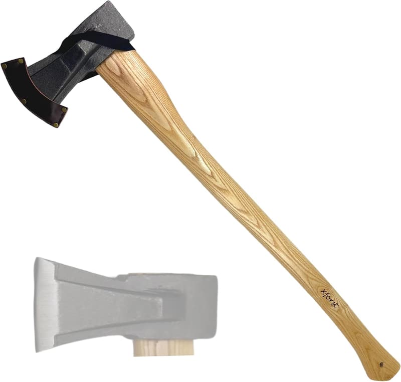 Xforst Spaltaxt Modell X-SA2C mit Esche Holzstiel, 80 cm, 2,6 kg
