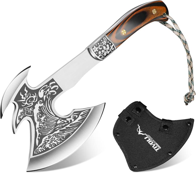 Rostfreie Edelstahl-Camping-Axt 31 cm mit ergonomischem Griff