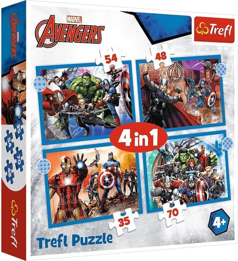 Avengers 4-in-1 Puzzle von Trefl