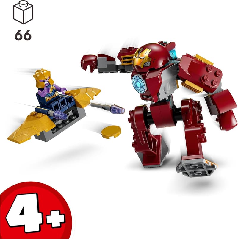 LEGO Marvel Iron Man Hulkbuster gegen Thanos Set für Kinder ab 4 Jahren