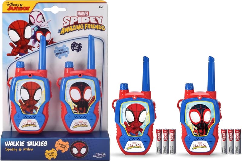 Marvel Spidey Walkie Talkies für Kinder ab 4 Jahren - 2er Set, bis 100 m Reichweite