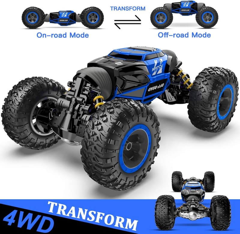 BEZGAR TD141 4WD RC Stunt-Auto für Kinder und Erwachsene, Blau