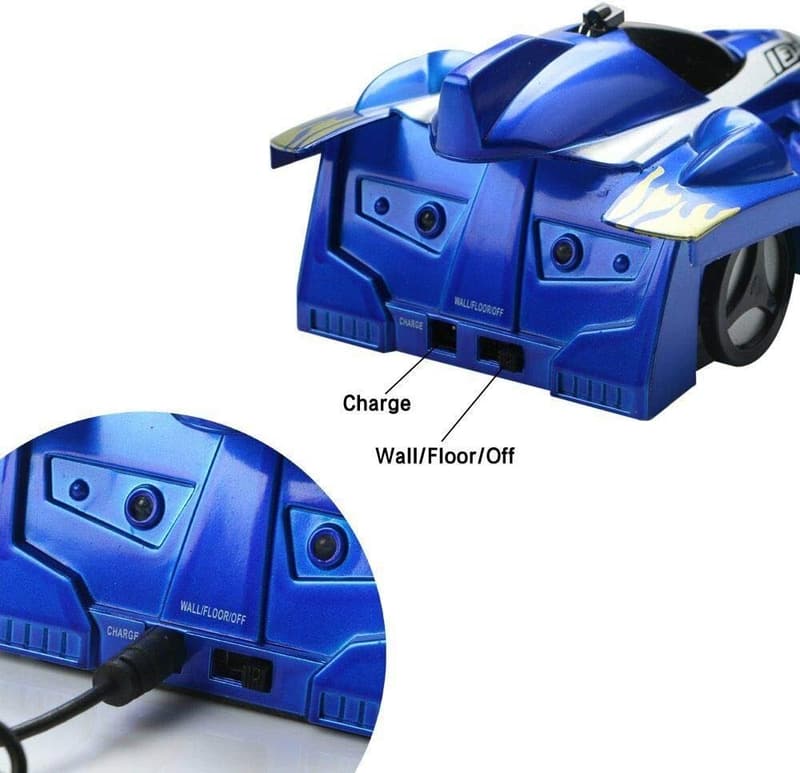 Wandkletter-Auto für Kinder – Fernsteuerbar, USB wiederaufladbar, LED Beleuchtung