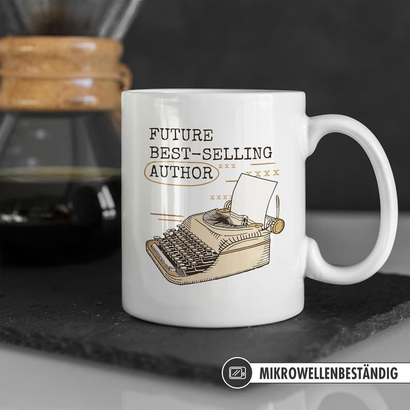 Kaffeebecher für Schriftsteller und Journalisten - Sweetify Autor Tasse