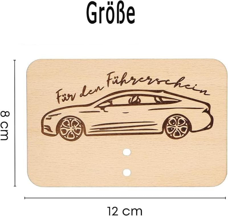 Führerschein Geldgeschenke und Holzartikel – perfekte Überraschung für Freunde