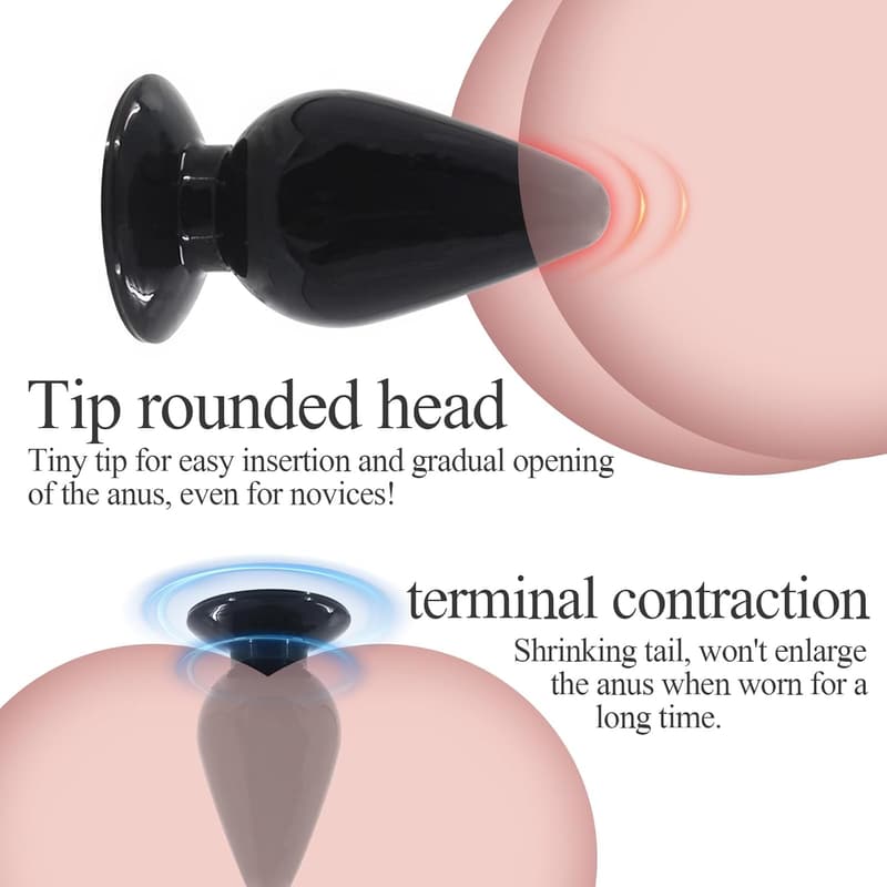 Extra Großer Anal Plug mit Saugnapf – Dildo für Paare, Schwarz
