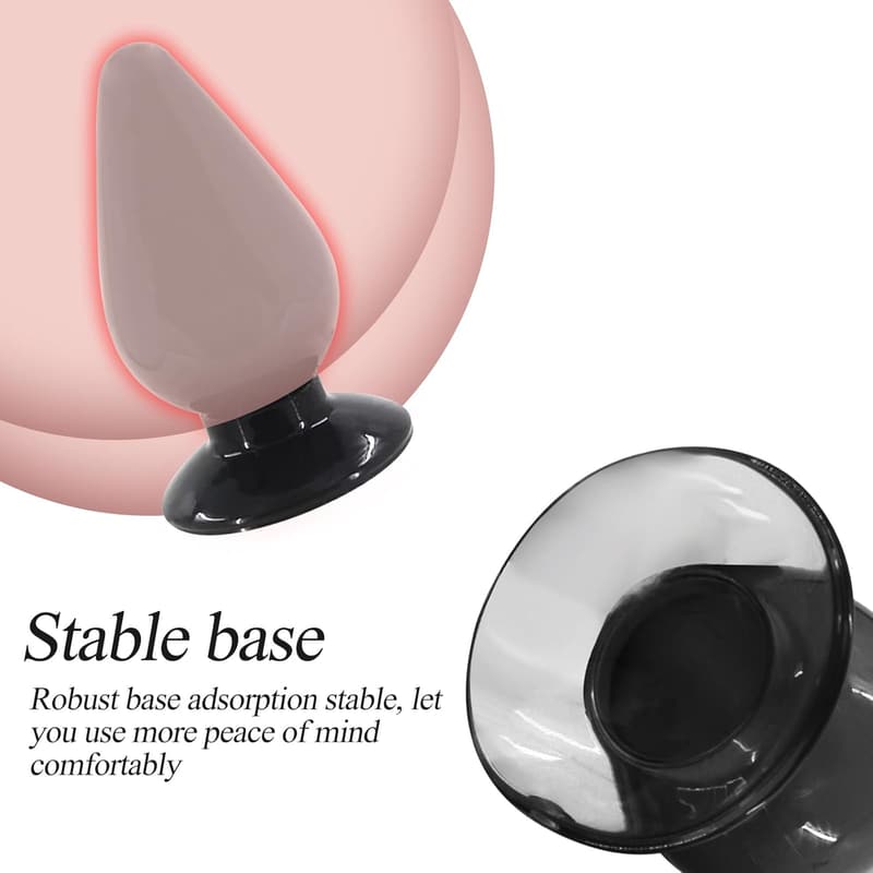 Extra Großer Anal Plug mit Saugnapf – Dildo für Paare, Schwarz