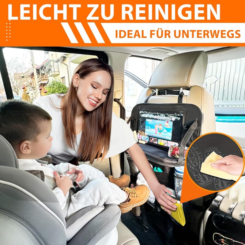 Lunaria Auto-Organizer für Kinder – XXL Tabletfach & 11 Taschen