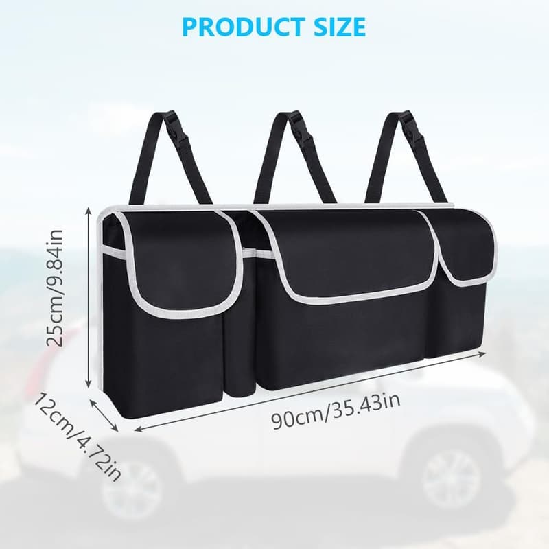 Faltbarer, wasserdichter Kofferraum-Organizer für Autos mit 4 Taschen