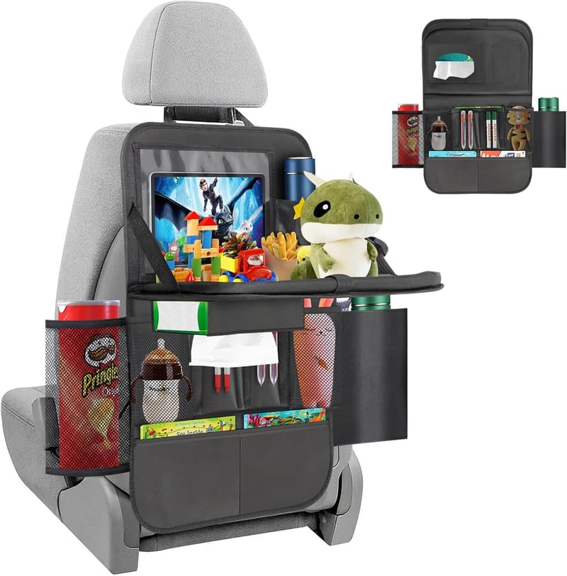 Rückenlehnenschutz Auto-Organizer für Kinder mit Tablet-Halterung und Taschen