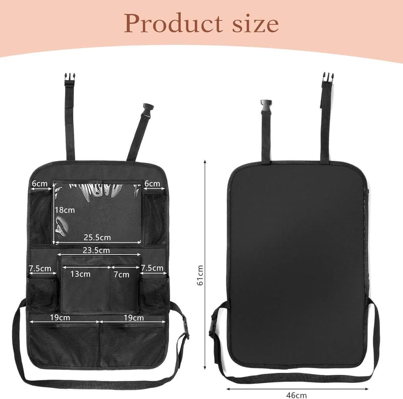 Auto Organizer für Kinder mit 10 Taschen – Rückenlehnenschutz für Tablets bis 10,5 Zoll