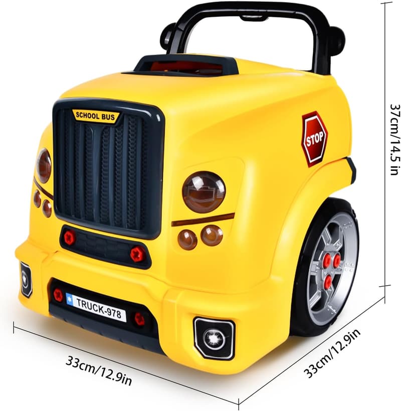 Traktor Schraubspielzeug mit Licht & Sound für Jungen 3-8 Jahre