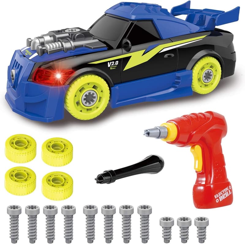 Puppenspielzeug Auto mit elektrischer Bohrmaschine für Kinder 3+, 26-teilig