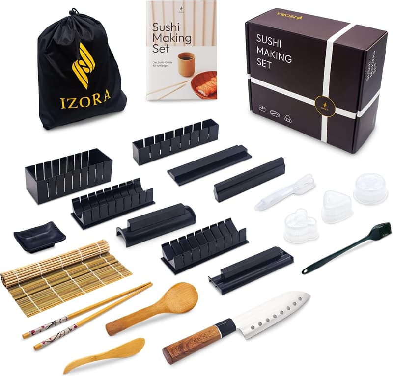 Sushi Maker Set für Anfänger mit Anleitung und Rezepten in Geschenkbox