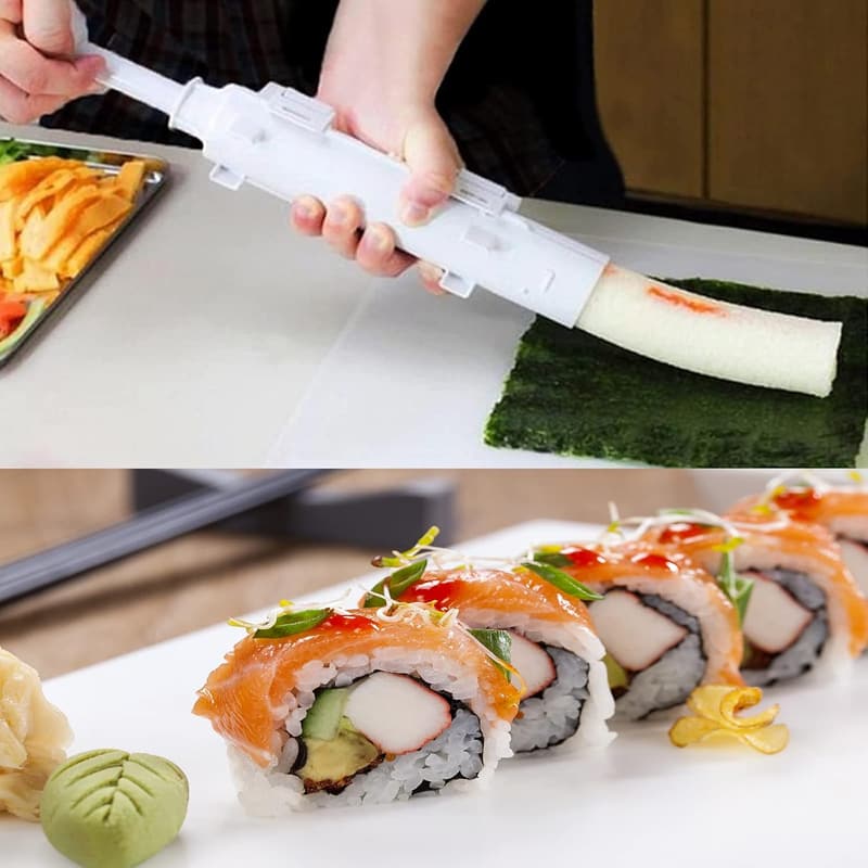 Automatischer Sushi Maker für Anfänger - Set mit Bambusmatte und Werkzeugen