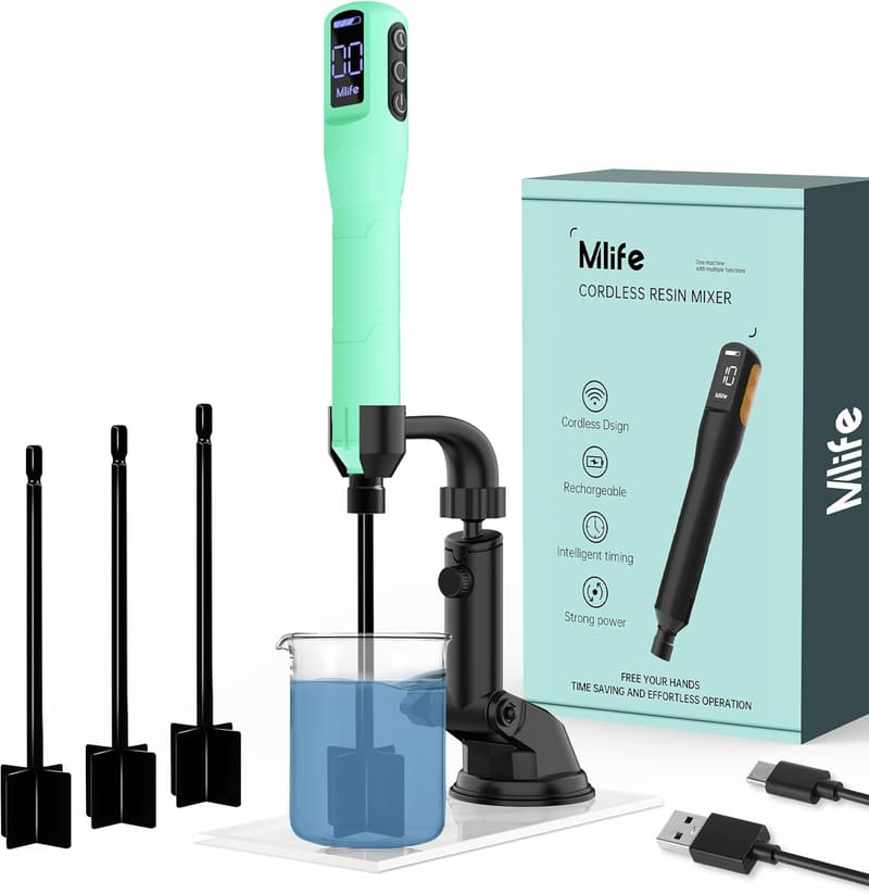 Mlife Epoxidharz Mischgerät mit Ständer – Elektrischer Mixer für DIY-Projekte