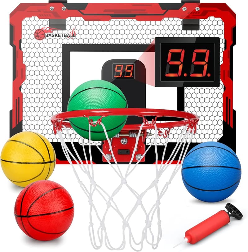 Mini Basketballkorb für Kinder und Erwachsene – Türmontage mit 3 Bällen
