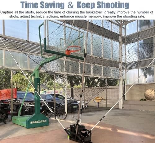 Automatische Basketball-Schießmaschine mit Rücklauf und Auffangnetz
