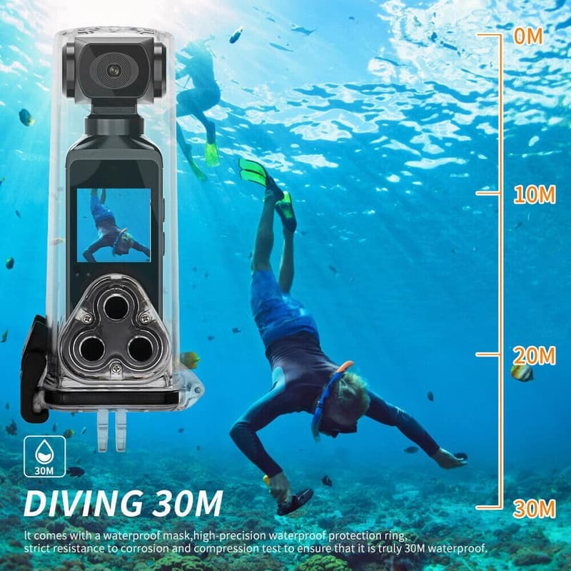 4K Unterwasser-Sportkamera mit Mikrofon und WLAN für aktive Nutzer