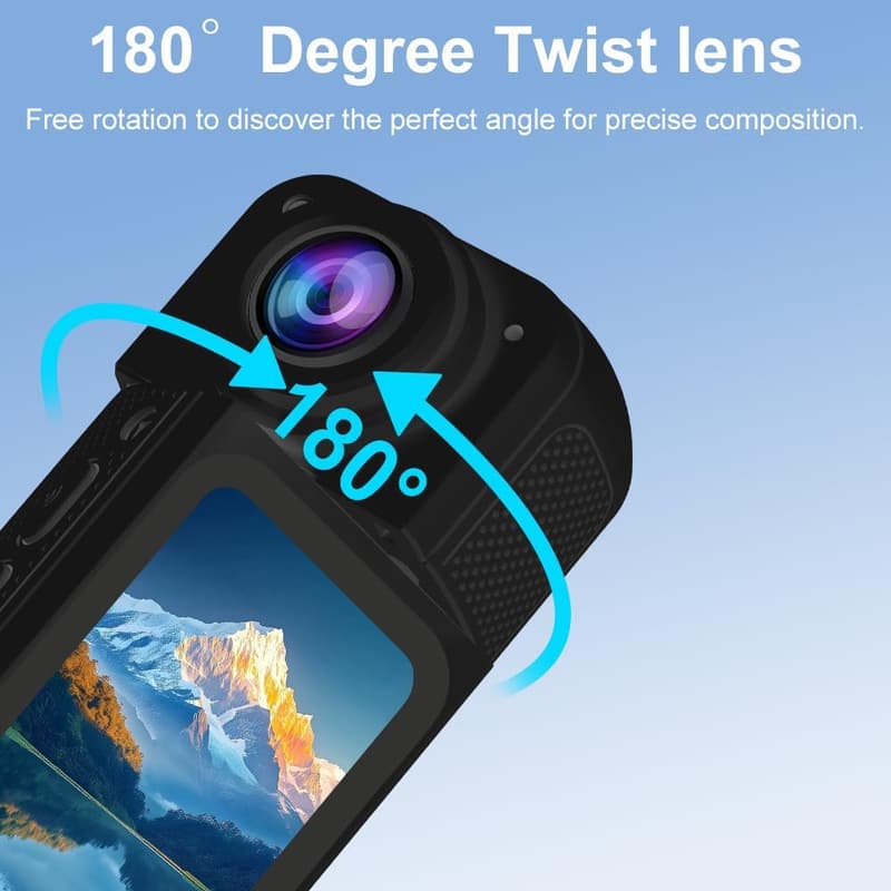 OBEST 2.7K Action Kamera mit 180° Drehung und 1.47 Zoll Display