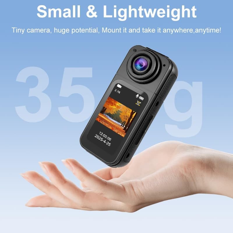 OBEST 2.7K Action Kamera mit 180° Drehung und 1.47 Zoll Display