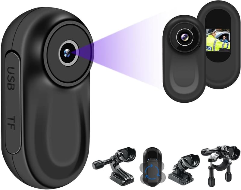 LXMIMI 1080P Action Cam mit 120° Weitwinkel und Nachtsicht (Schwarz)