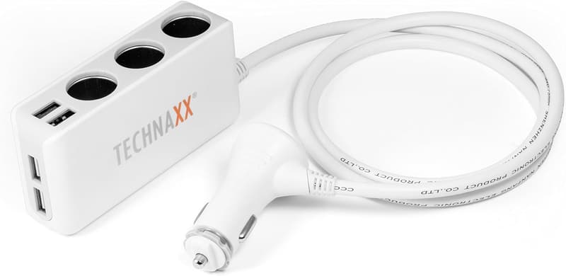 Technaxx Auto-Ladehalter TE11 mit 4 USB-Anschlüssen für Smartphone/Tablet