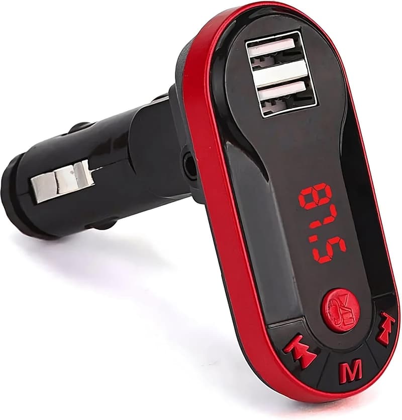FM Transmitter für Auto mit USB 2.1A Ladegerät und Fernbedienung