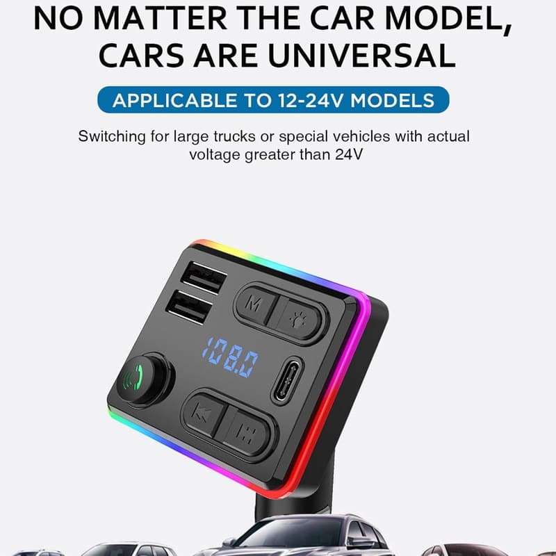 Kabelloser MP3-Auto-Adapter mit Fernbedienung und USB-C