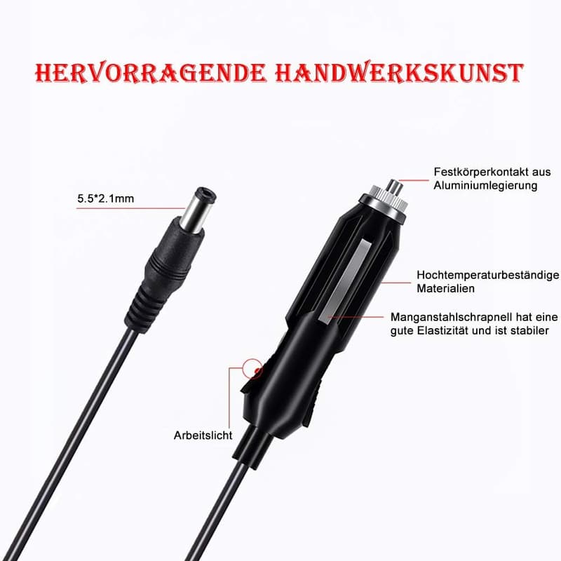 MEROM 12V Universelles Auto Ladegerät mit 8 Aufsatz-Adapter