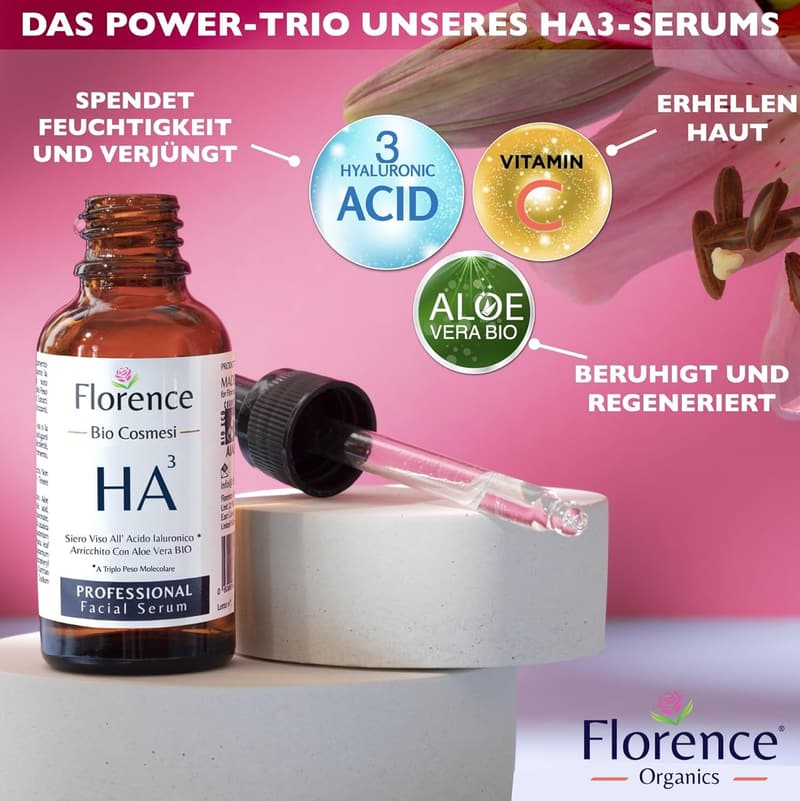 Hochdosiertes Bio Hyaluron-Serum 60ml mit Niacinamid und Vitamin C