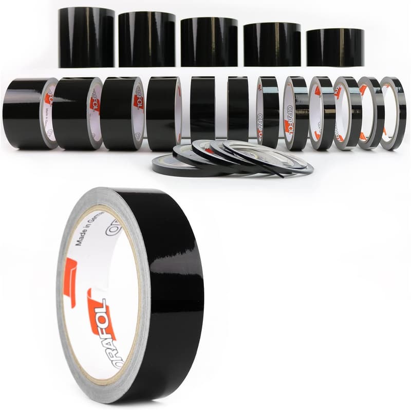 Rallye Streifenaufkleber für Fahrzeuge – 27 mm, Schwarz, DIY Pinstriping