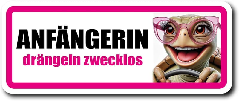 Magnet-Schild für Fahranfänger (20 x 8 cm) – Lustiges Geschenk zum Führerschein