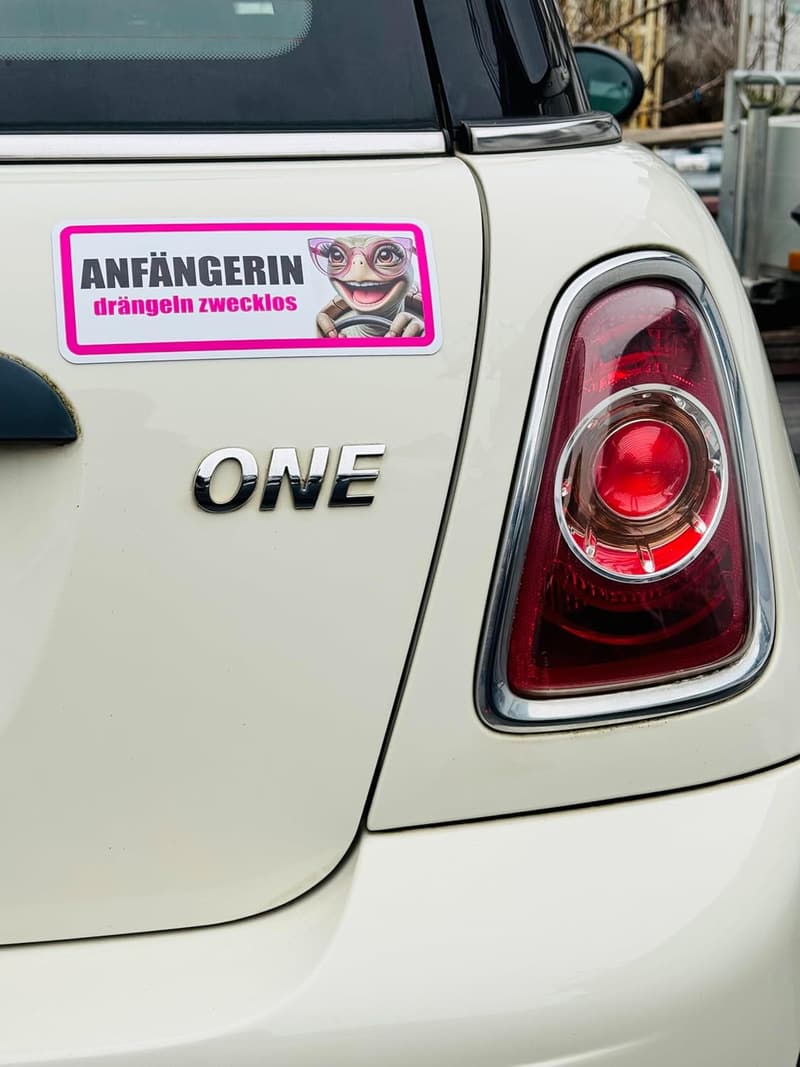 Magnet-Schild für Fahranfänger (20 x 8 cm) – Lustiges Geschenk zum Führerschein