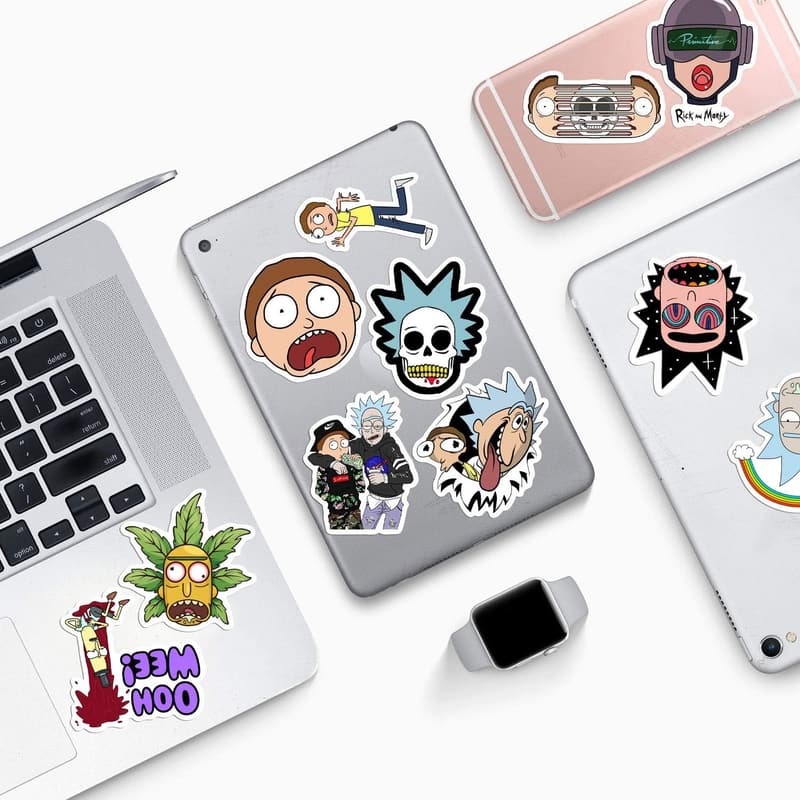 Rick Cartoon Aufkleber Set, 50 Stück für Laptop, Skateboard und mehr