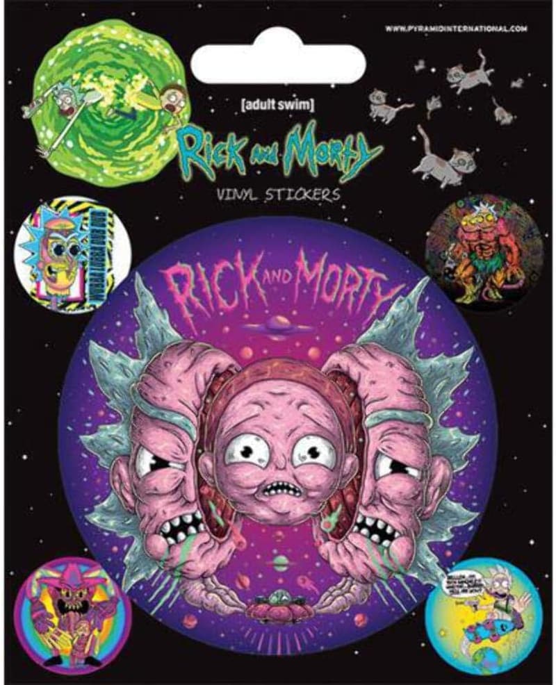 Rick and Morty - Psychodelischer Vinyl-Aufkleber 10 x 12,5 cm