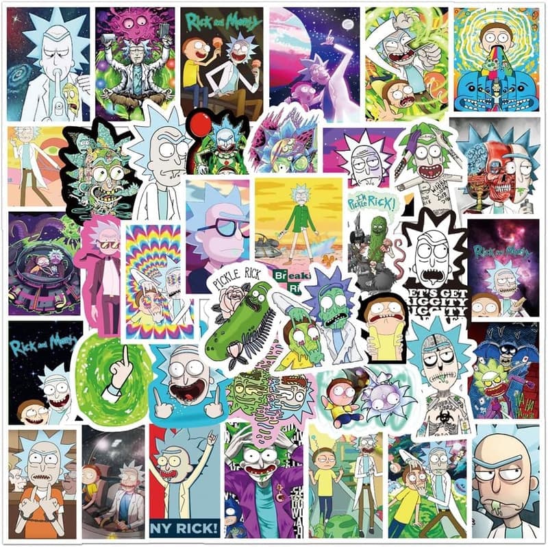 50 Stück Cartoon-Anime Vinyl Aufkleber für Laptop und Wasserflaschen