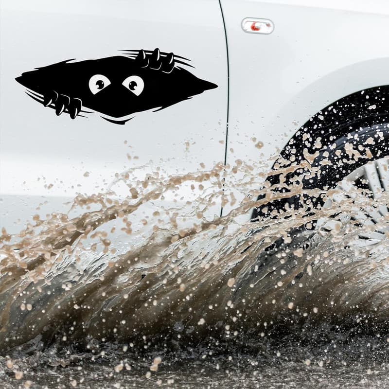 Wasserdichte 3D Monster Aufkleber für Auto und Motorrad, 2 Stück