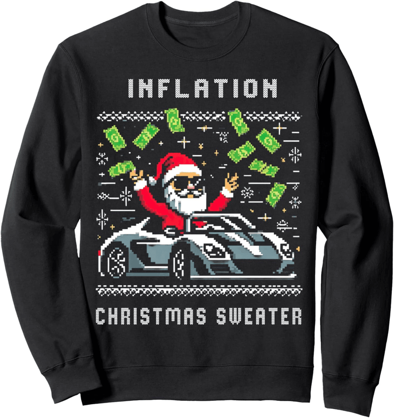 Weihnachtspulli mit Inflationsmotiv für gemütliche Tage