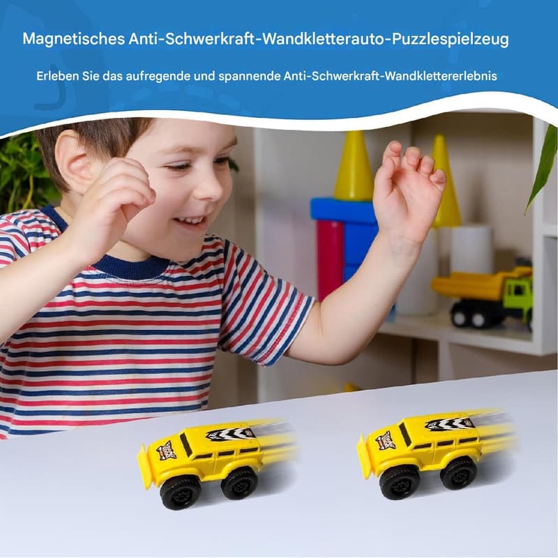 Anti-Gravitations-Wandspielzeugauto für Kinder, magnetisches Kletterauto
