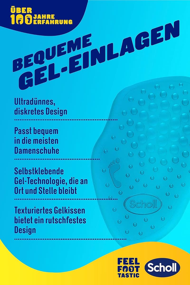 Rutschfeste Gel-Einlegesohlen für Damen – Scholl Party Feet Ballenpolster