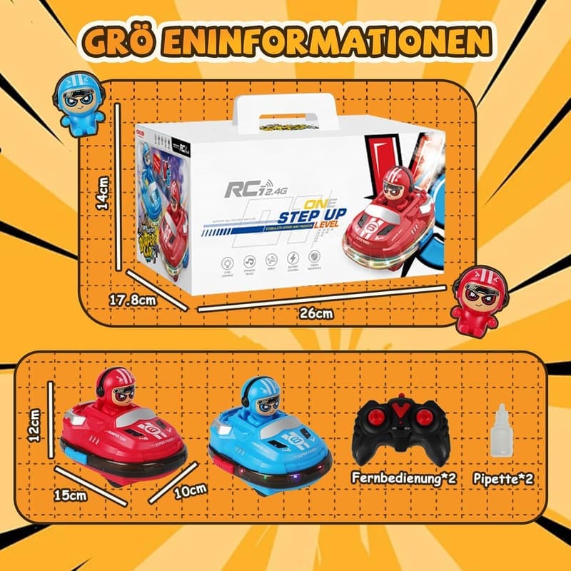 Mini RC Bumper Cars – Ferngesteuertes Autoscooter für Kinder ab 3 Jahren