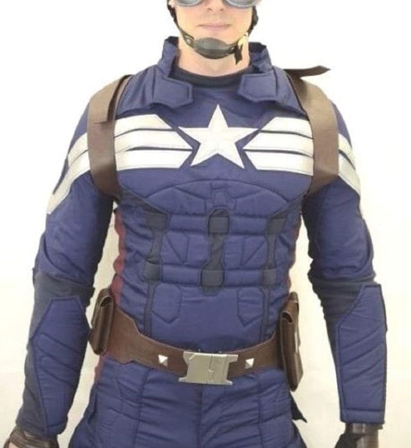 Funktionale Cosplay-Ausrüstung: Brauner Gürtel mit Taschen für Wintersoldat