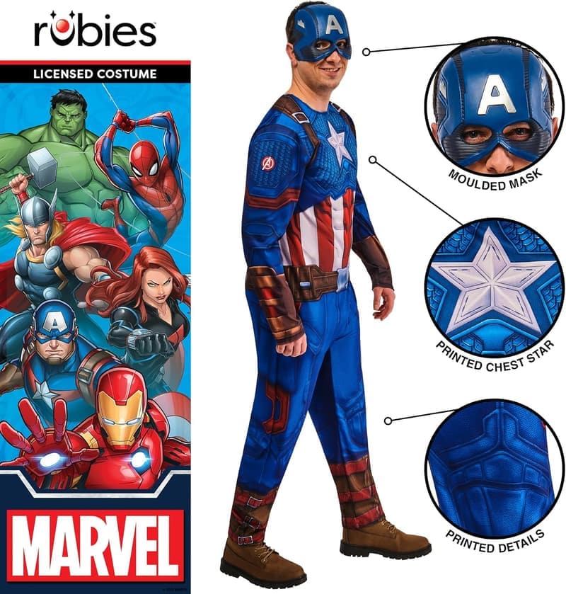 Captain America Klassisches Erwachsenenkostüm von Rubies