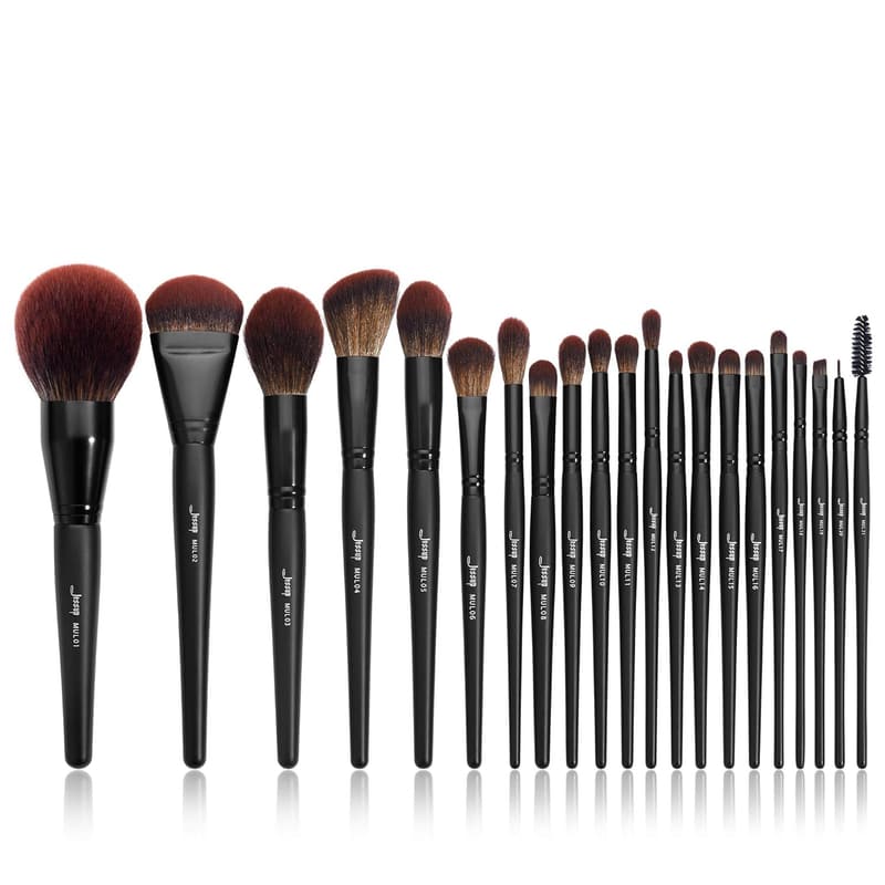 Jessup Schminkpinselset aus synthetischen Haaren – 21-teilig, Schwarz