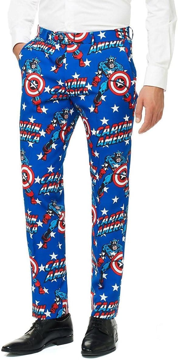 Captain America Anzug für Herren, Sakko, Hose & Krawatte, Größe 52