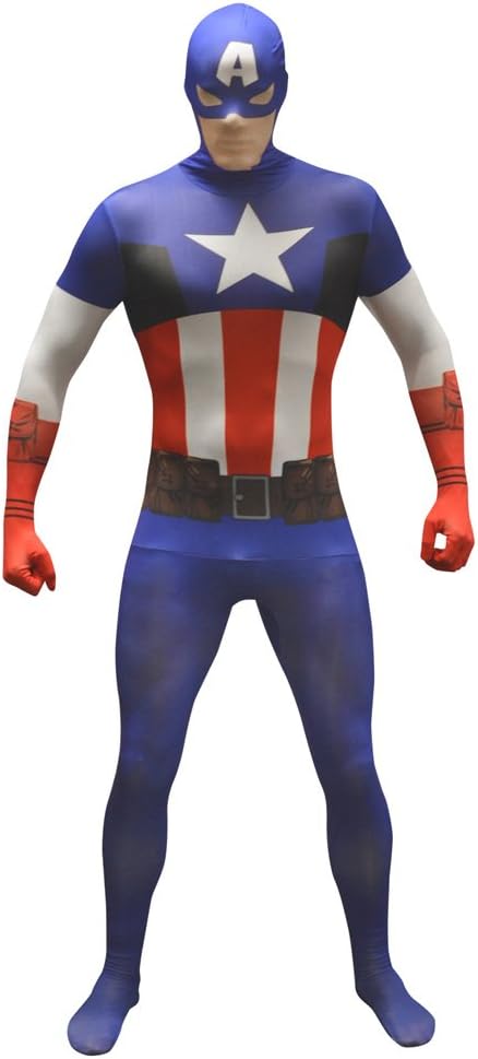 Captain America Morphsuit für Herren – Marvel Superhelden Kostüm für Fasching