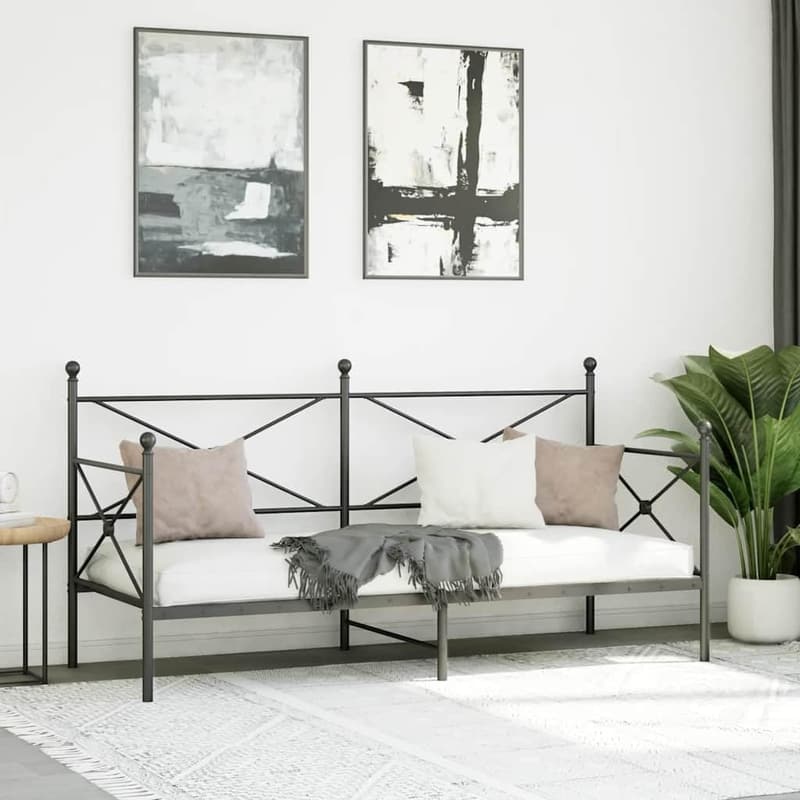 Schwarzes Etagenbett aus Stahl 90x200 cm – vielseitig und bequem