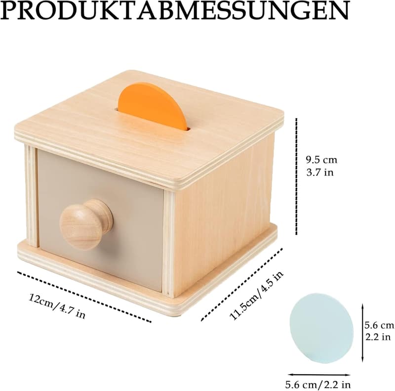 Montessori Münzwurfspielzeug für Babys ab 6 Monate bis 2 Jahre