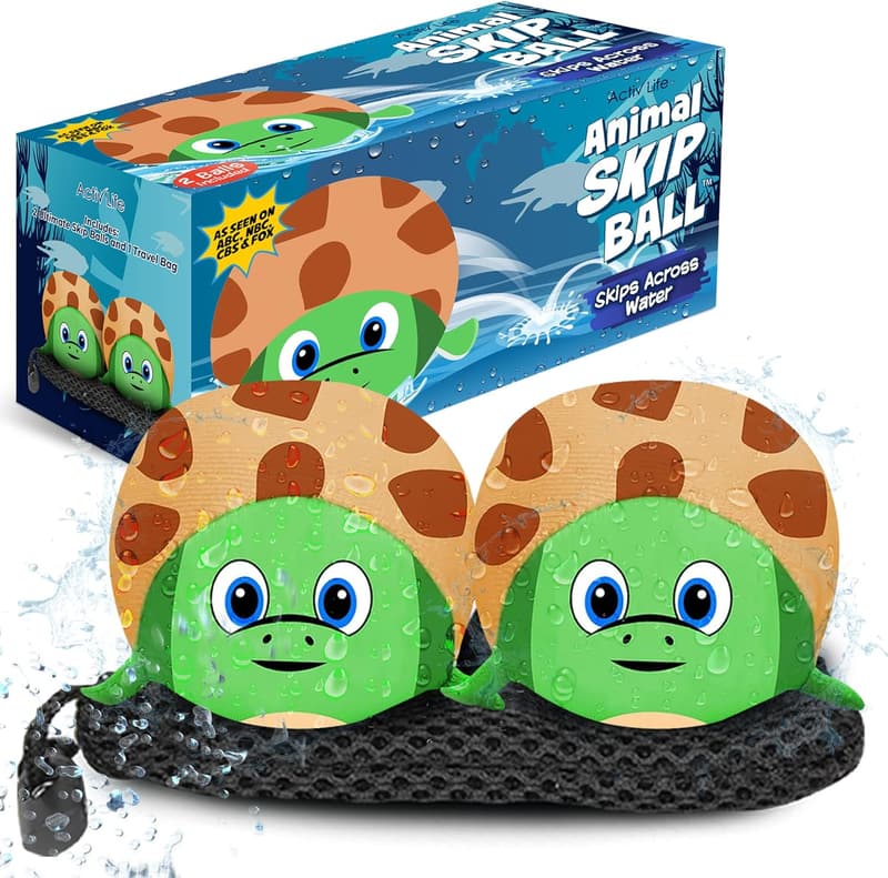 Schildkröten-Tierhüpfbälle für Kinder (2er-Pack) – Wasserspielzeug für 1-4 Jahre